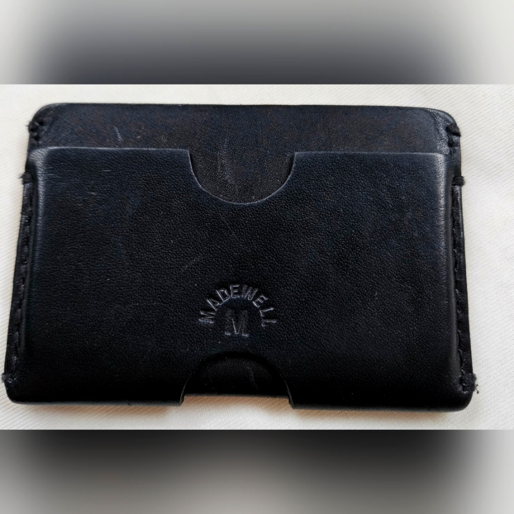 Madewell Black Leather Card Case